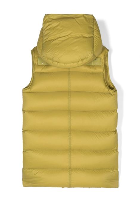 Gilet imbottito con chiusura decentrata in verde oliva - bambino RICK OWENS KIDS | BG02C6999NPD332